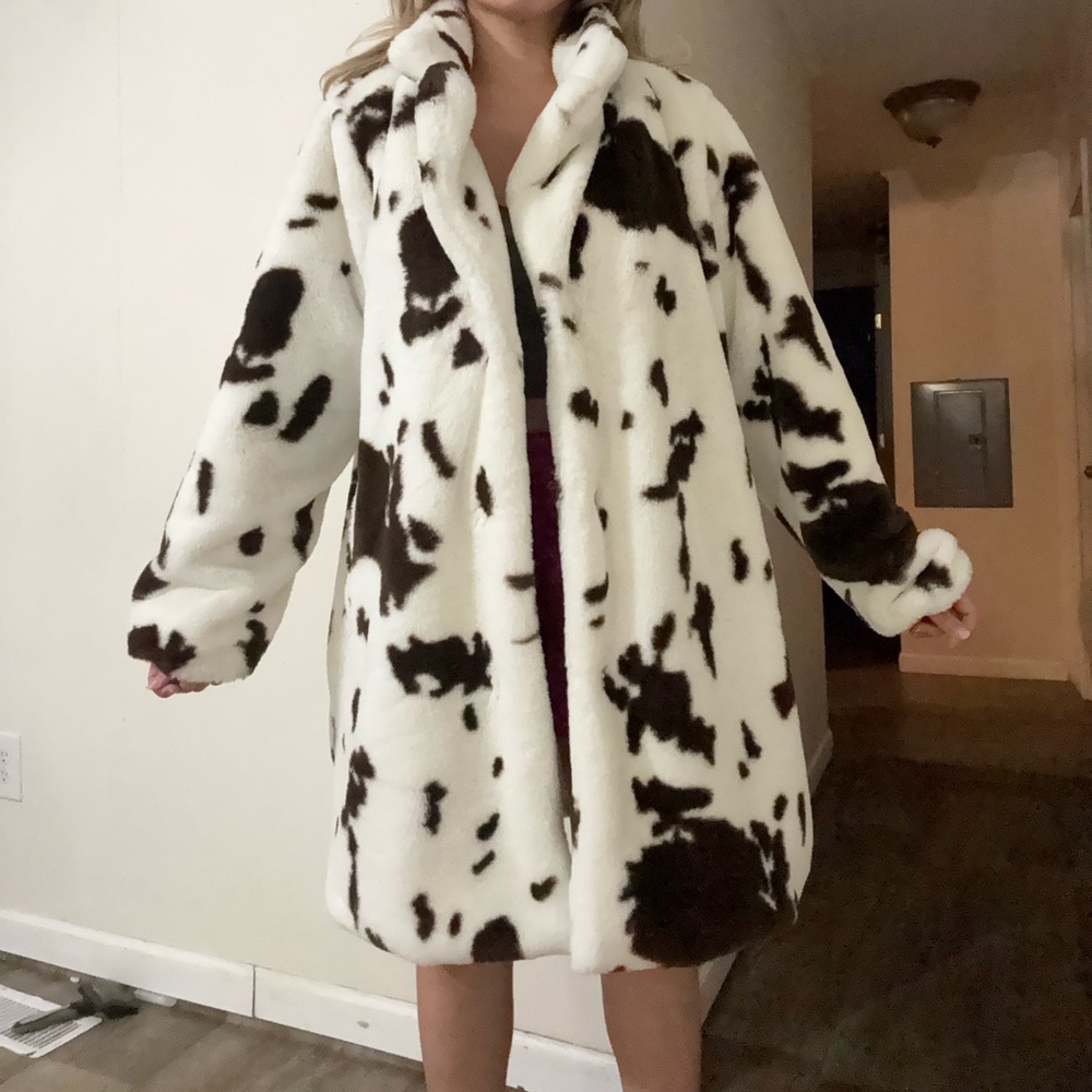 Vintage America Black and White Teddy Jacket